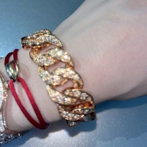 Marc Jacobs crystal rose gold bracelet chunky chain